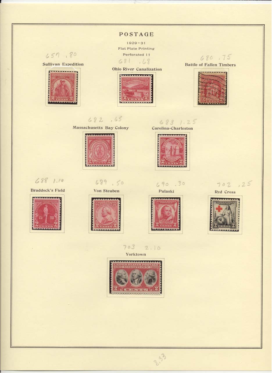 Postage Stamps Scott #657, 681, 680, 682, 683, 688, 689, 690, 702, 703
