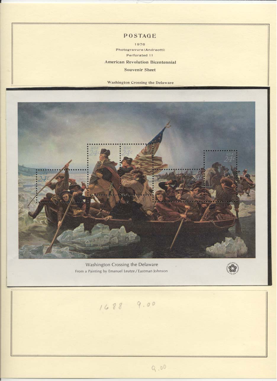 Postage Stamps Scott #1688 Washington Crossing the Delaware