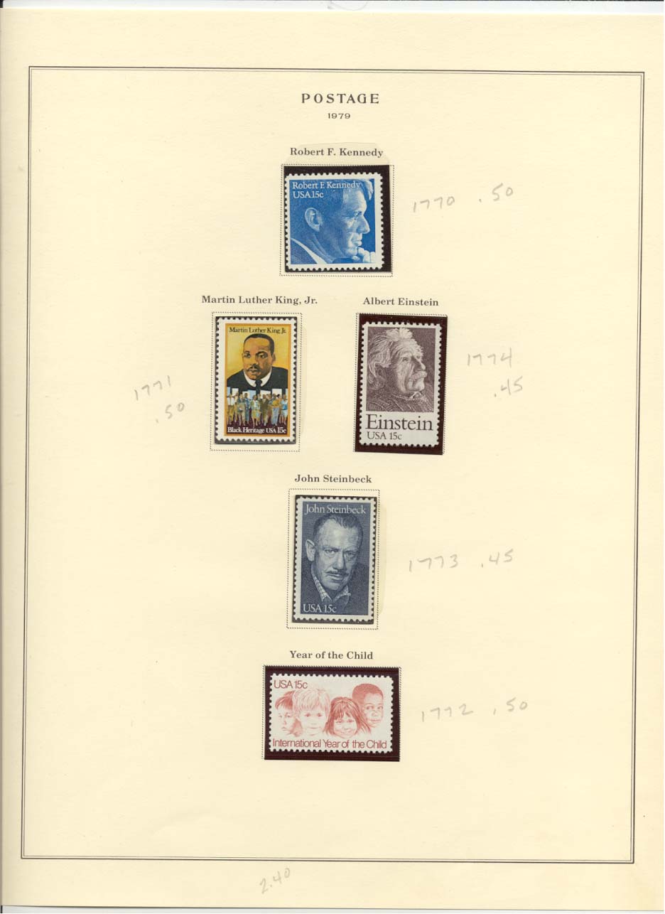 Postage Stamps Scott #1770, 1771, 1774, 1773, 1772