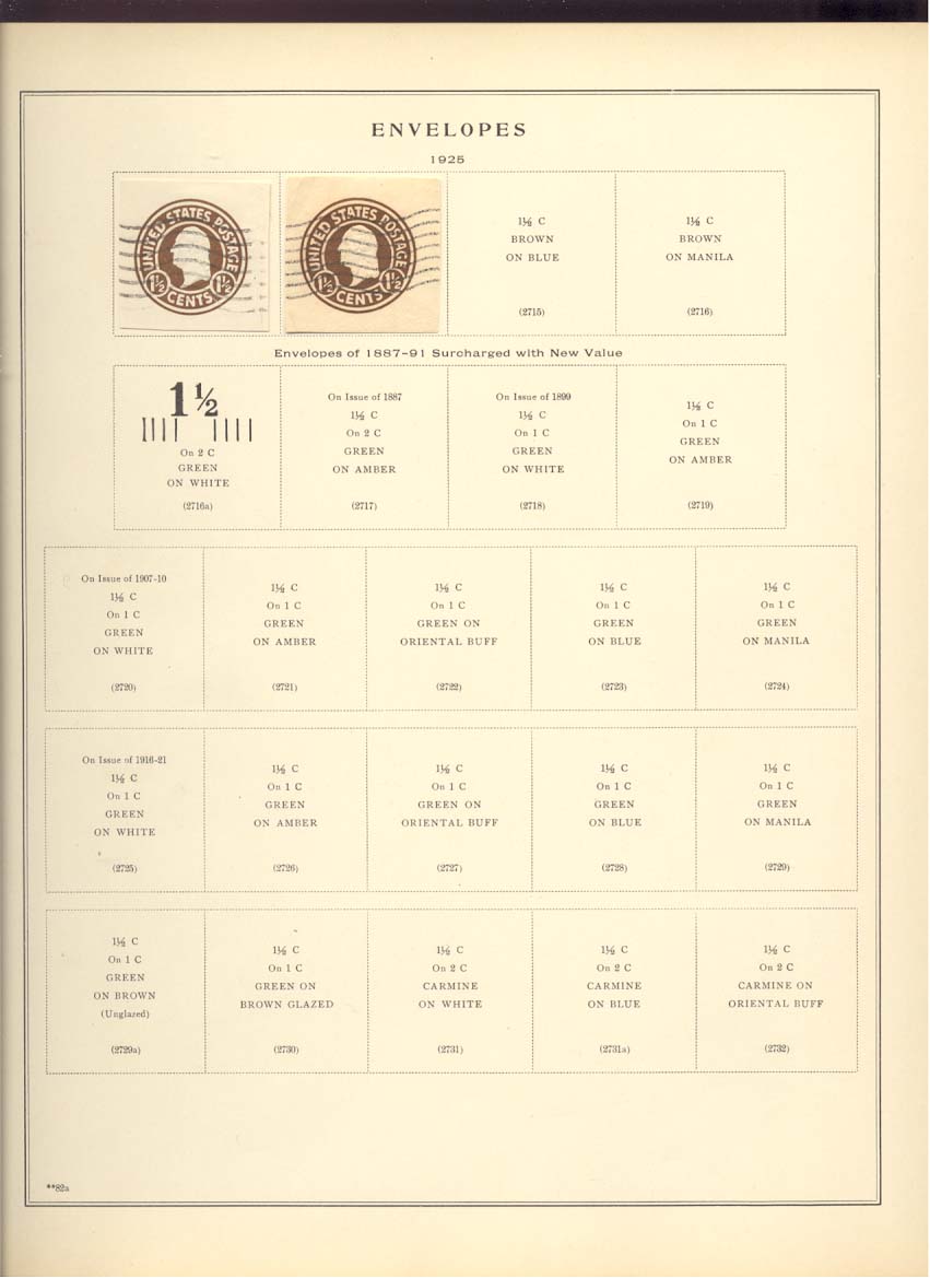 Envelope Stamps Catalog #2713 and 2714