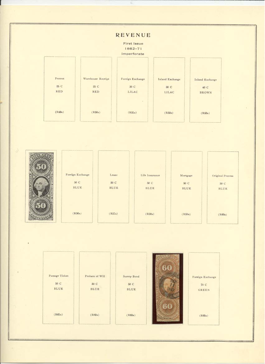 First Issue Revenue Stamp Catalog #R64a