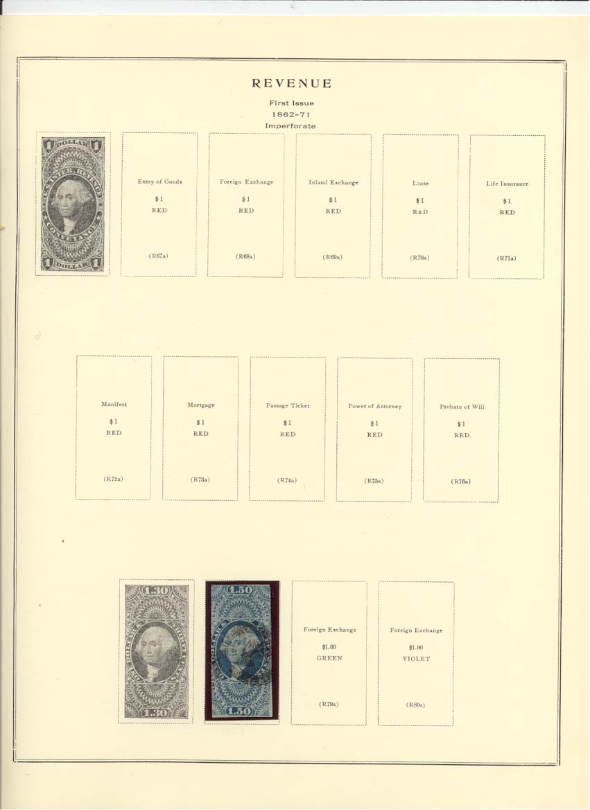 First Issue Revenue Stamp Catalog #R78a