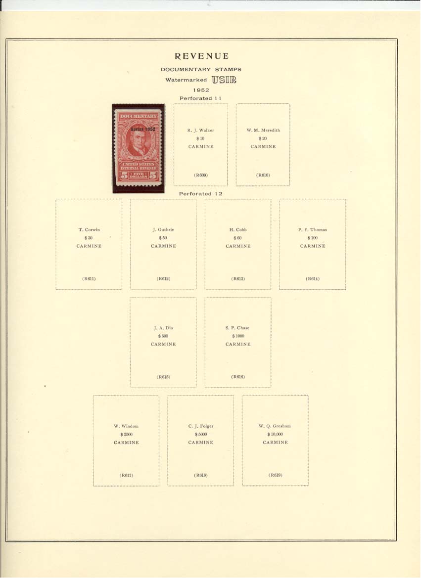 Documentary Revenue Stamps Catalog #R608