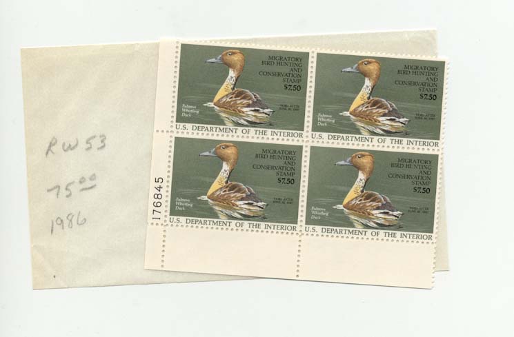 Hunting Permit Duck Stamps Scott #RW53