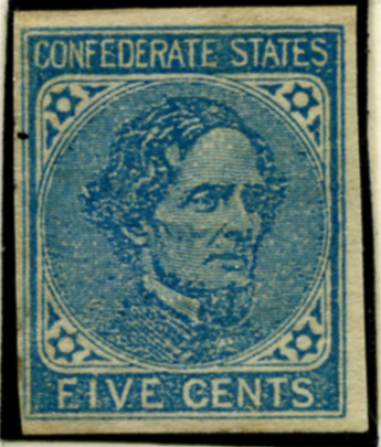 Scott Confederate 206 5 Cent Stamp Jefferson Davis Local Print
