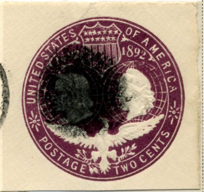 Scott U349 2 Cent Envelope Stamp Columbian Exposition Issue