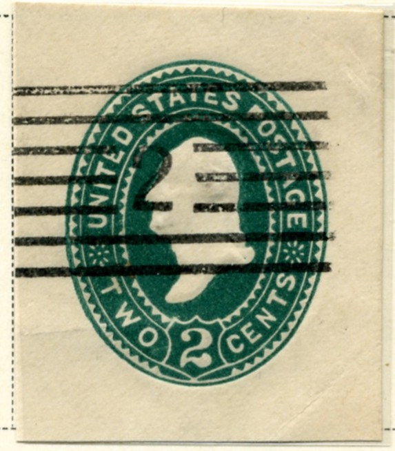 Scott U363 2 Cent Envelope Stamp George Washington on Amber