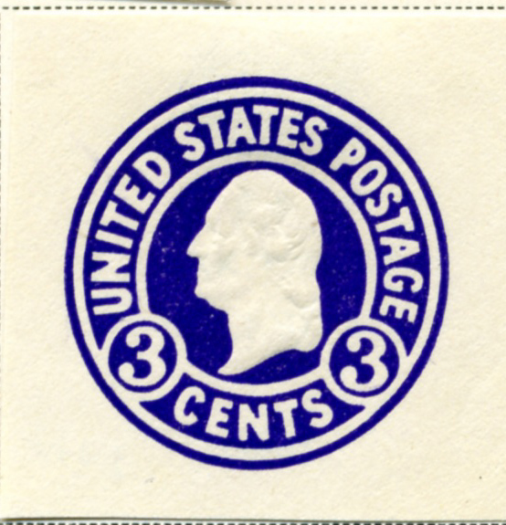 Scott U436 3 Cent Envelope Stamp George Washington on White
