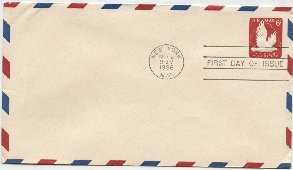 Scott UC25 6 Cent Airmail Envelope Red Eagle Stamp First Day Cover