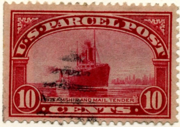 Scott Q6 10 Cent Parcel Post Stamp Steamship and Mail Tender