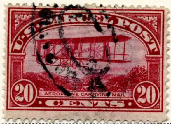 Scott Q8 20 Cent Parcel Post Stamp Airplane Carrying Mail