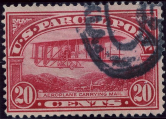 Scott Q8 20 Cent Parcel Post Stamp Airplane Carrying Mail a