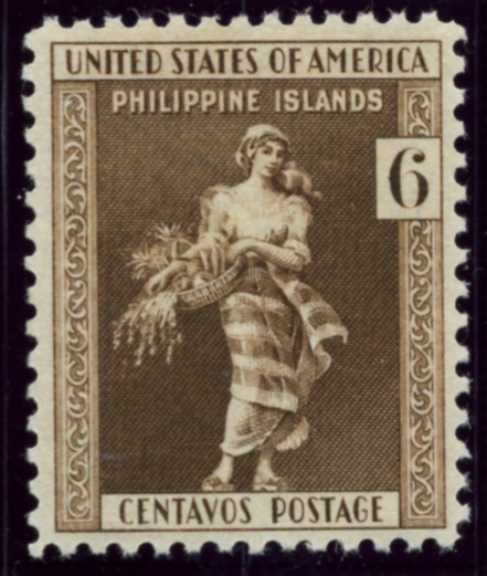 Scott PIPS385 Philippines 6 Centavos Stamp La Filipina