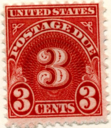 Scott J82 3 Cent Postage Due Stamp