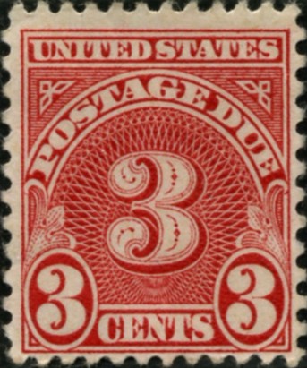 Scott J82 3 Cent Postage Due Stamp a