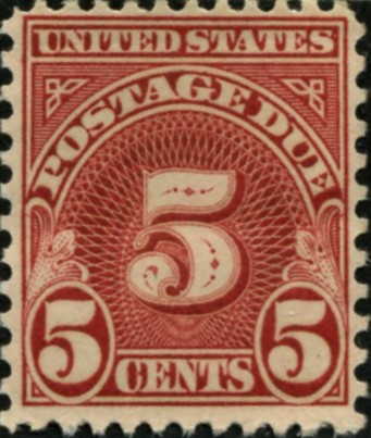 Scott J83 5 Cent Postage Due Stamp a