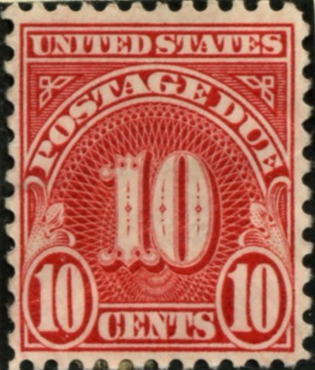 Scott J84 10 Cent Postage Due Stamp a