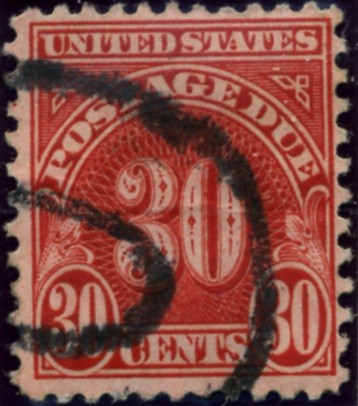 Scott J85 30 Cent Postage Due Stamp a