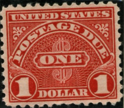 Scott J87 1 Dollar Postage Due Stamp a