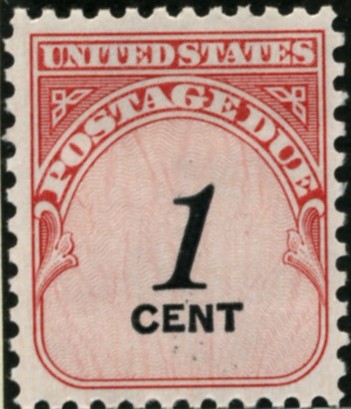 Scott J89 1 Cent Postage Due Stamp a
