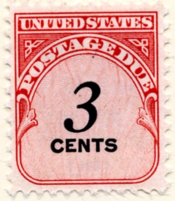 Scott J91 3 Cent Postage Due Stamp