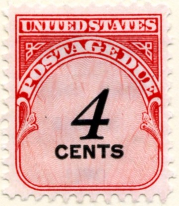 Scott J92 4 Cent Postage Due Stamp