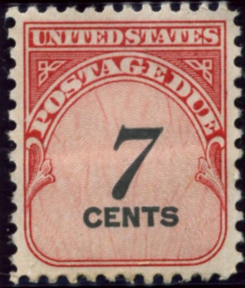 Scott J95 7 Cent Postage Due Stamp a
