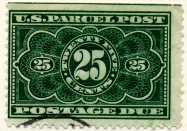 Scott JQ5 25 Cent Parcel Post Postage Due Stamp