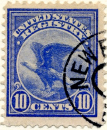 Scott FA1 10 Cent Registered Mail Stamp Eagle a