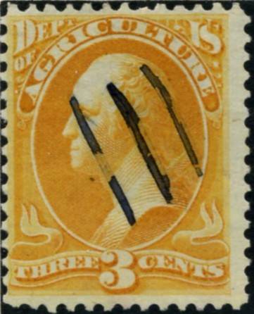 Scott O3 3 Cent Official Stamp Department of Agriculture