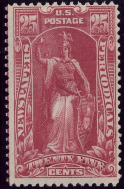 Scott PR118 25 Cent Newspapers and Periodicals Stamp Justice Carmine