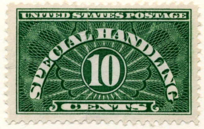 Scott QE1 10 Cents Special Handling Stamp a