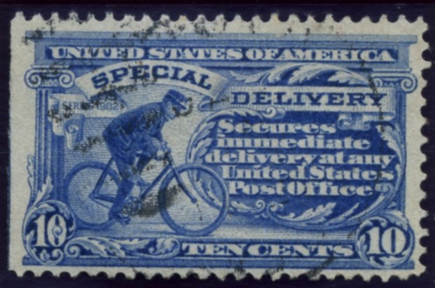 Scott E6 10 Cent Special Delivery Stamp Bicycle Messenger