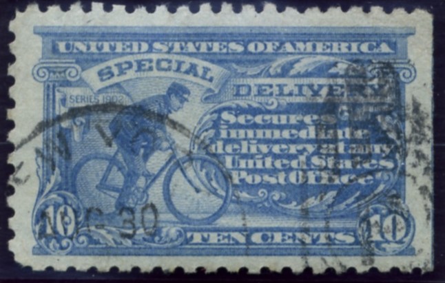 Scott E10 10 Cent Special Delivery Stamp Bicycle Messenger