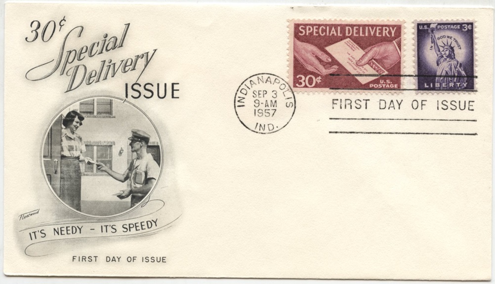 Scott E21 30 Cent Special Delivery Stamp Handing Letter First Day Cover