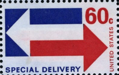 Scott E23 60 Cent Special Delivery Stamp Arrows b