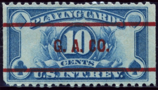 Scott RF 10 Cents Internal Revenue Playing Cards Stamp