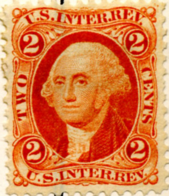 Scott R5 2 Cents Revenue Stamp Bank Check b