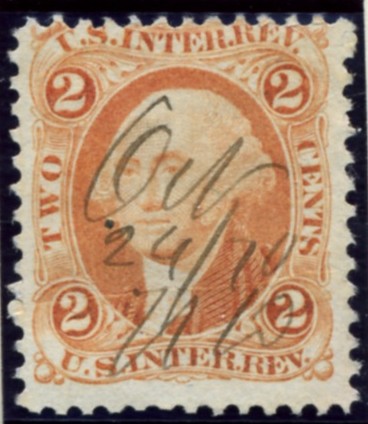 Scott R15 2 Cents Internal Revenue Stamp c