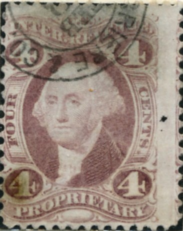 Scott R22 4 Cents Internal Revenue Stamp Proprietary