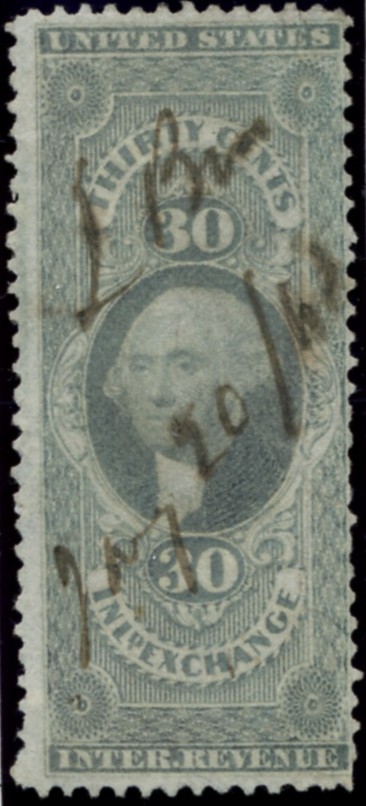Scott R52 30 Cents Internal Revenue Stamp Inland Exchange a