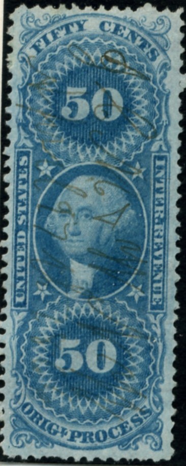 Scott R60 50 Cents Internal Revenue Stamp Original Process b