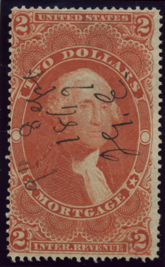 Scott R82 2 Dollar Internal Revenue Stamp Mortgage a