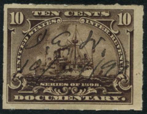 Scott R168 10 Cent Internal Revenue Documentary Stamp Watermarked USIR