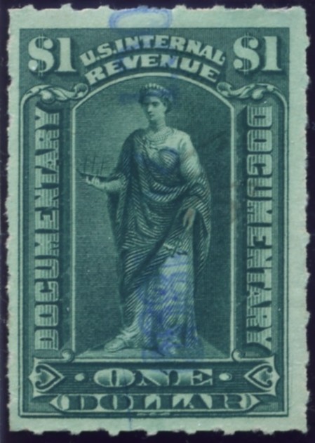 Scott R173 1 Dollar Internal Revenue Documentary Stamp Watermarked USIR c