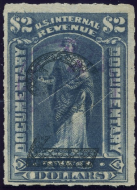 Scott R191 2 Dollar Surcharged Internal Revenue Documentary Stamp Watermarked USPS