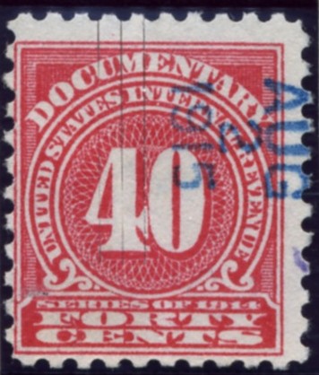 Scott R203 40 Cent Internal Revenue Documentary Stamp Watermarked USPS