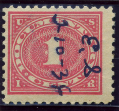 Scott R228 1 Cent Internal Revenue Documentary Stamp Watermarked USIR a