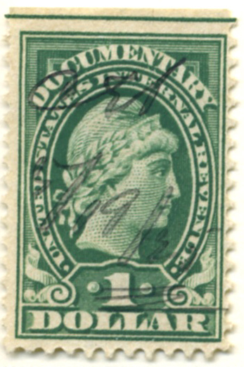 Scott R240 $1 Dollar Internal Revenue Documentary Stamp Watermarked USIR