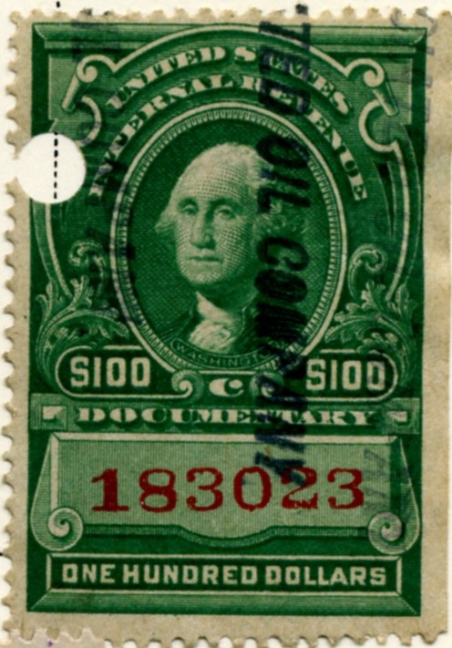 Scott R248 100 Dollar Internal Revenue Documentary Stamp Watermarked USIR b